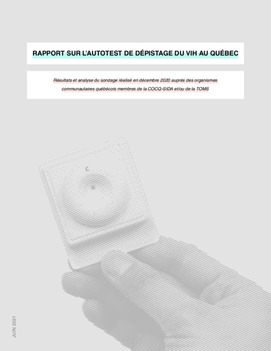 Rapport sur l'autotest de dépistage du VIH au Québec