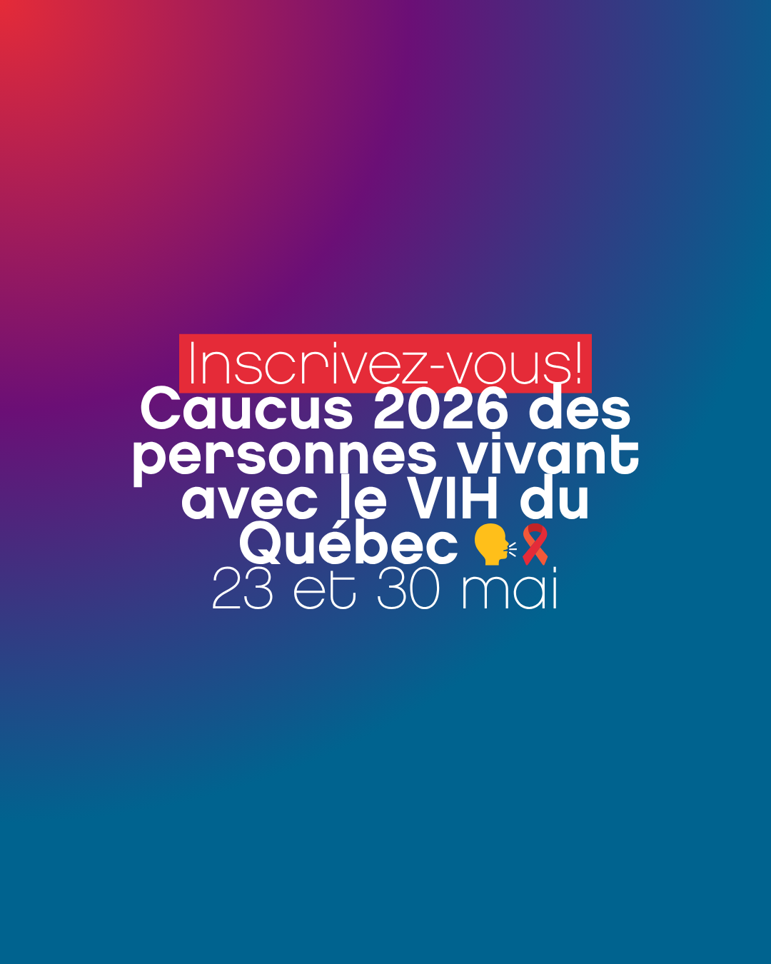 Caucus 2026 des personnes vivant avec le VIH